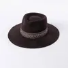 100% Wool Soft Fedora Hats New Autumn Winter Gentleman Felt Church Dress Cap 8.5cm Wide Brim Panama Jazz Hats