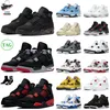 4s Basketbalschoenen Mannen Vrouwen Jumpman 4 Black Cat Red Thunder Infrarood Gefokt University Blue Cool Grey Royalty Heren Trainers Sport Sneakers