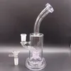 8 inch blauw/ roze glazen water Bong Hookahs met banden perc olie DAB Rigs rookpijpen