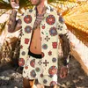 Chemises décontractées pour hommes Beach Fashion Butterfly Wind Print Ensembles de deux pièces pour hommes Chemise à manches courtes et short à cordon Costumes Male OutfitMen '