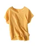 Women's T-Shirt SuyaDream Women T Shirt 100%REAL SILK Solid V Neck Short Bat Sleeved Cozy Tees 2022 Spring Summer Simple Top BlueWomen's Phy