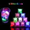 LED Ice Cubes Glowing Night Lights Party Rose Diamant Coeur Flash Light Lumineux Neon Wedding Festival Bar De Noël Verre À Vin Décoration