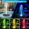 131618cm Solar Vatten Fountain Pool Pond Waterfall Garden Decoration Outdoor Bird Powered Colorful Floating 220813