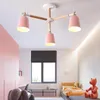 Pendant Lamps Fashion Colorful Modern Wood Ceiling Lights Lamparas Minimalist Design Shade Luminaire Dining Room LampsPendant