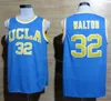 NCAA Basketball UCLA Bruins College Reggie Miller Jersey 31 Kevin Love 42 Russell Westbrook 0 Lonzo Ball 2 Zach Lavine 14 Bill Walton 32 Universidade Amarela Branca Branca