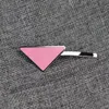 Клип для волос для женского модельер -дизайнер черный белый розовый треугольник для волос Band Simple Girl Fashion Gift Charm
