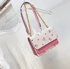 Mode Rosa-Weiß Maiden Schulter Tasche Süße Blume Druck Kette Tasche Designer Frauen Erweiterte Atmosphäre Leder Messenger Taschen