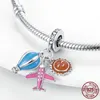 925 Argent Fit Pandora Charme 925 Bracelet En Argent Sterling Océan Voyage Cactus Dangle ensemble de breloques Pendentif DIY Fine Perles Bijoux