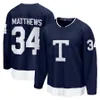 Koszulki hokejowe Auston Matthews 34 Marner 16 John Tavares 91 Nylander 88 Rielly 44 Campbell 36 Spezza 19 niebiesko-biały 2022 klasyczny trzeci czarny rozmiar S-XXXL szyte męskie