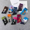 Designer Runner voetbal Basketbal Sport Sock European American Street Skateboard Cotton Socks Wereldberoemde abstracte olierechten Mona Lisa Retro Literature