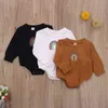 Nouveau-né Bébé À Manches Longues Arc-En-Ciel Imprimer Barboteuses Combishort Mignon Coton Automne Hiver Vêtements Pour Enfants Enfants Garçons Filles 0-24 M G220521