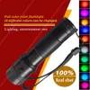 LED Torch Colorshine Color Changing Flashlight 3W Aluminium Alloy Multicolor Rainbow Torch voor Home Party Holiday200F