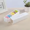 200pcs 6 kolorów opakowanie Macaron Wedding Candy Pojemnik Favors Favours Prezent Laserowe pudełka papierowe 6 sieci czekoladki