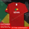 BÉNIN Pays Drapeau T-shirt DIY Personnalisé Jersey Fans Nom Numéro Marque Coton T-shirts Hommes Femmes Lâche Casual Sport T-shirt 220616