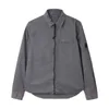 * 102 조수 봄 순수한 색상 간단한 옷깃 셔츠 남자 한국 슬림 긴팔 셔츠 레저 조커 셔츠