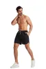 Short masculin plus taille 4xl masses 2 en 1 entraînement de fitness loisirs hremptable gymnase de séchage rapide coulant de grandes poches d'entraînement