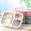 Dijkartikelen netjes tarwe strobs lunchbox container transparante warmtebestendig lekbestendig fruit case school officedinnerware setsdinnerwar