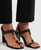 22S Luxury Design Sandal Women's Black Cassandra Heels Patent Leather Sandals Flip Flop Flats äkta läder Gold Metal Gladiator Shoe 35-43