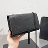 Designer kuvert crossbody väska damer handväska axelväskor alligator äkta läder tunna kedja hårdvaror bokstäver metall tassels high275d