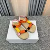 Strappy Espadrille Sandalet Platform Sandalet Tasarımcı Kadınlar Casual Örgü Hasır Ayakkabı Naylon Dokuma Kumaş Sapanlar İşlemeli Jüt Taban Boyutu 35-45