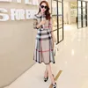 Casual Dresses Plus Size Women's Plaid Fashion Classic Clothing Big Sizes Dress Slim Plaids Skirt Women Trendy Skirts