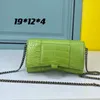 Różowy aligator półksiężycowe torby półksiężycowe łańcuch crossbody łańcuch dla torebki torebka najwyższej jakości skórzana skórzana torebka wielokolorowa klasyczny liste