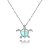 Silver Lysande charm hänge halsband söt liten sköldpadda form halsband för damer halloween smycken gåvor