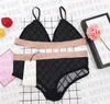 Letter Mesh Sexy Bustier Lingeries Fashion Womens Bras Briefs Sets Luxury Embroidered Underwear Sexy See Through Swimsuits