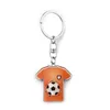 DIY SUBLIMATION BLANDE KEYCHAINS VOETBAL SHIRTER Designer Keychain Bball Uniform Fotoframe Slijtage Zilvergeplateerde auto Sleutelring Handtas CARABINER ACCESSOIRES Geschenk