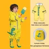 ファッション漫画3D恐竜防水キッズボーイズジャンプスーツレインコートフード付き女の子の子供スーツ220427