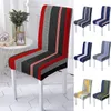 Tampas de cadeira capa de spandex de impressão geométrica para cadeiras de tira de sala de jantar High Back Living Party Home DecorationChair