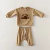 Mode Baby Kleidung Set Frühling Kleinkind Baby Junge Mädchen Casual Tops Pullover UND Lose Hosen 2 stücke geboren Baby Junge kleidung Outfits