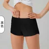 LU002 SOMMER SATURABLE Snabbtorkning Sports Ty Shorts Women039s Solid Color Pocket Runness Pants Princess Sport8040363