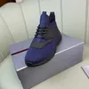 Sneakers Schuhe Herren Mesh Runner Atmungsaktives Gewebe Casual Walking Gebürstetes Leder Lug Sole Triangle Party Hochzeit Trainer