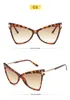 Sunglasses 2022 Big Female Vintage Women Fashion Cat Eye Luxury Sun Glasses Classic Shopping Lady Black UV400
