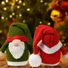 Décorations de Noël Couleur vive Mignon Gnome Peluche Poupée Décoration Texture douce Chapeau de queue de nain Design pour la célébration de Noël