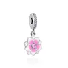 925 Srebrny urok koraliki Dangle Flower Flower Firey Bajki Butterfly Fit Pandora Charms Bransoletka DIY Akcesoria biżuterii