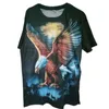 Soaring Eagle 3D Print Mens T Shirt O Neck Short Sleeve Animal Funny Graphic Streetwear Summer Loose Male Overdimased Tops Tees 220521