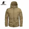 Men's Jackets Men's Military Camouflage Fleece Tactical Jacket Men Waterproof Softshell Windbreaker Winter Army Hooded Coat Hunt Clothes