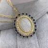 Pendant Necklaces Dainty Multilayer Oval Medal Necklace Religious Virgin Mary Guadalupe Jewelry Fashion For Women