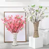 Decoratieve bloemen kransen kunstmatige kersenveer pruimen perzik bloesem tak zijden bloemenboom voor bruiloftsfeestdecoratie 100 stcs/lot