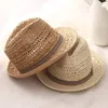 Breite Krempe Hüte Modehandwerk Frauen Sommer Raffia Stroh Sun Hut Boho Beach Fedora Trilby Männer Panama Gangsterwide