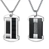 Collares pendientes Punk Dog Tag collar para hombres Boyfried cadena de eslabones de acero inoxidable regalo de joyería masculina