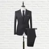 Erkeklerin Trailtsuits Moda Erkek Takım Set Kapu Filmi Şık Düz Renk Bir Düğme Cepleri Blazer Düğün Ofisleri için Partisi Partisi Gündelik Sui