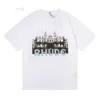 T-shirts de luxe pour hommes Tendance de niche d'été Rhude Casino Hd Castle T-shirt à manches courtes imprimé 63m8