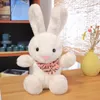 2022 Фаршированные животные плюшевая новая прекрасная 38 см милая шарф -кролика плюшевая игрушка