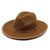 Kadınlar için Yün Keçeli Fedora Şapkalar 8.5 cm Geniş Ağız Erkekler Caz Keçeli Şapka Panama Kilisesi Kap Düğün Şerit Band Kapaklar