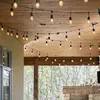 Strings Outdoor String Lights Patio Plug Led Lampadina in vetro Bianco caldo IP65 Lampada a sospensione impermeabile 15 LedLED