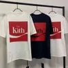 Clothing 20ss Mens Designer Kith Color Enjoy Tee Shir Fashion Paris Men Women Couples Casual Black Whie Sylis s