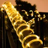 10/20/30M Solar Tube Rope Strip String Lights 8 Modes Christmas LED Fairy Light Outdoor Garden Patio Copper Wire Garland Light 220408